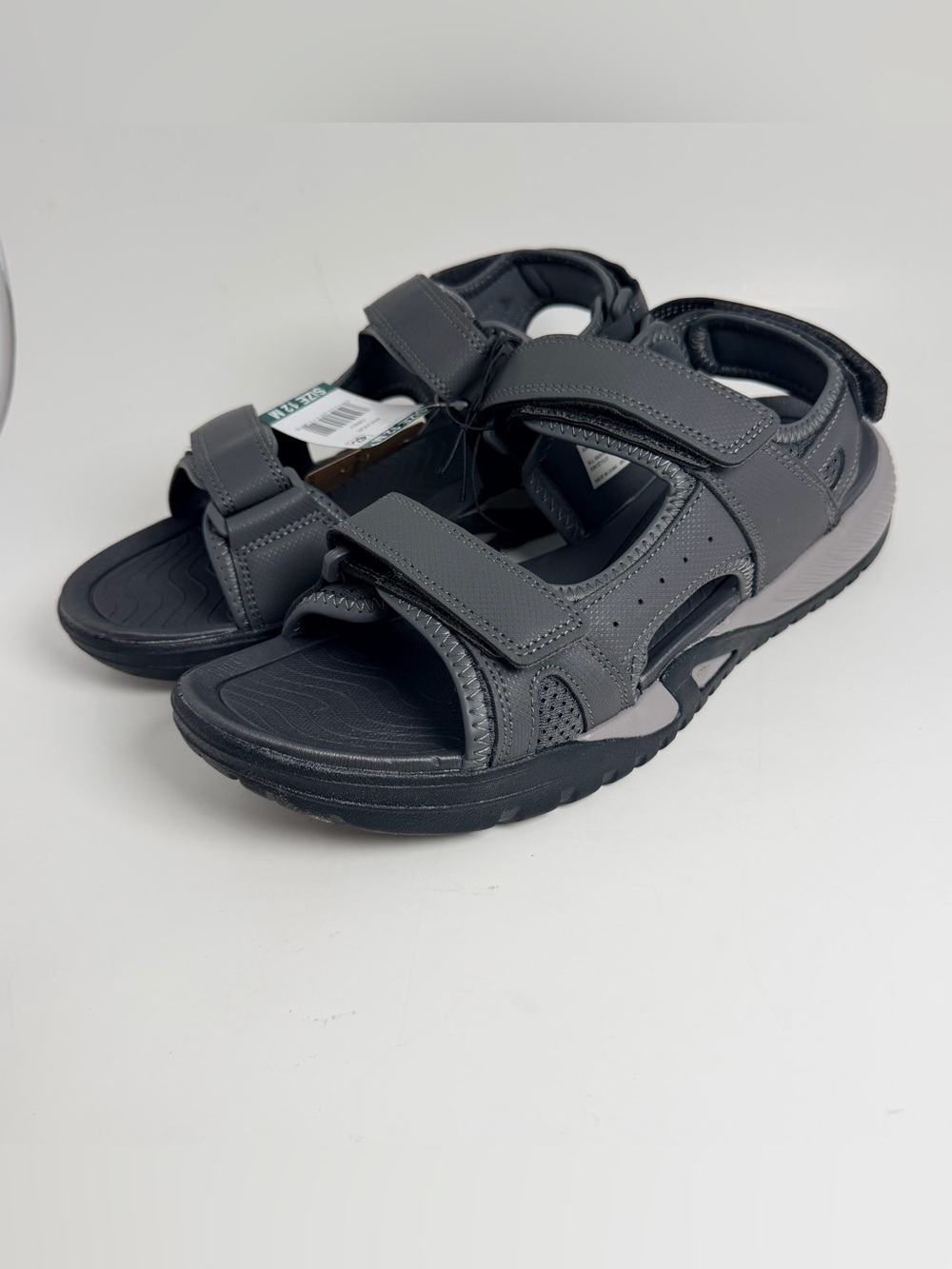 Eddie Bauer Dark Gray Men's Triple-Strap Outdoor Sandals